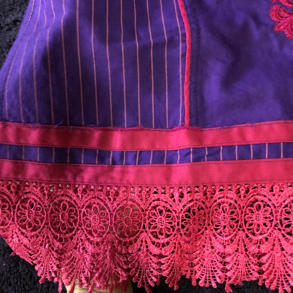 Vintage Mini Dress 60s 70s Boho Fiesta - fits like an XXS - Picture 10 of 10